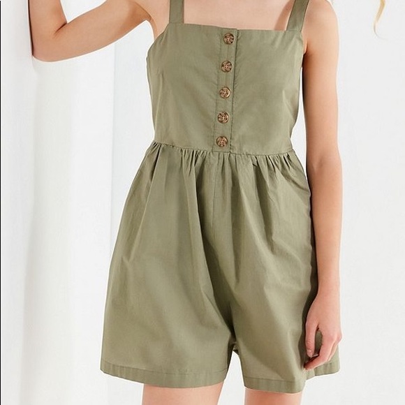 Urban Outfitters Pants - NWT Urban Outfitters poplin button-down romper